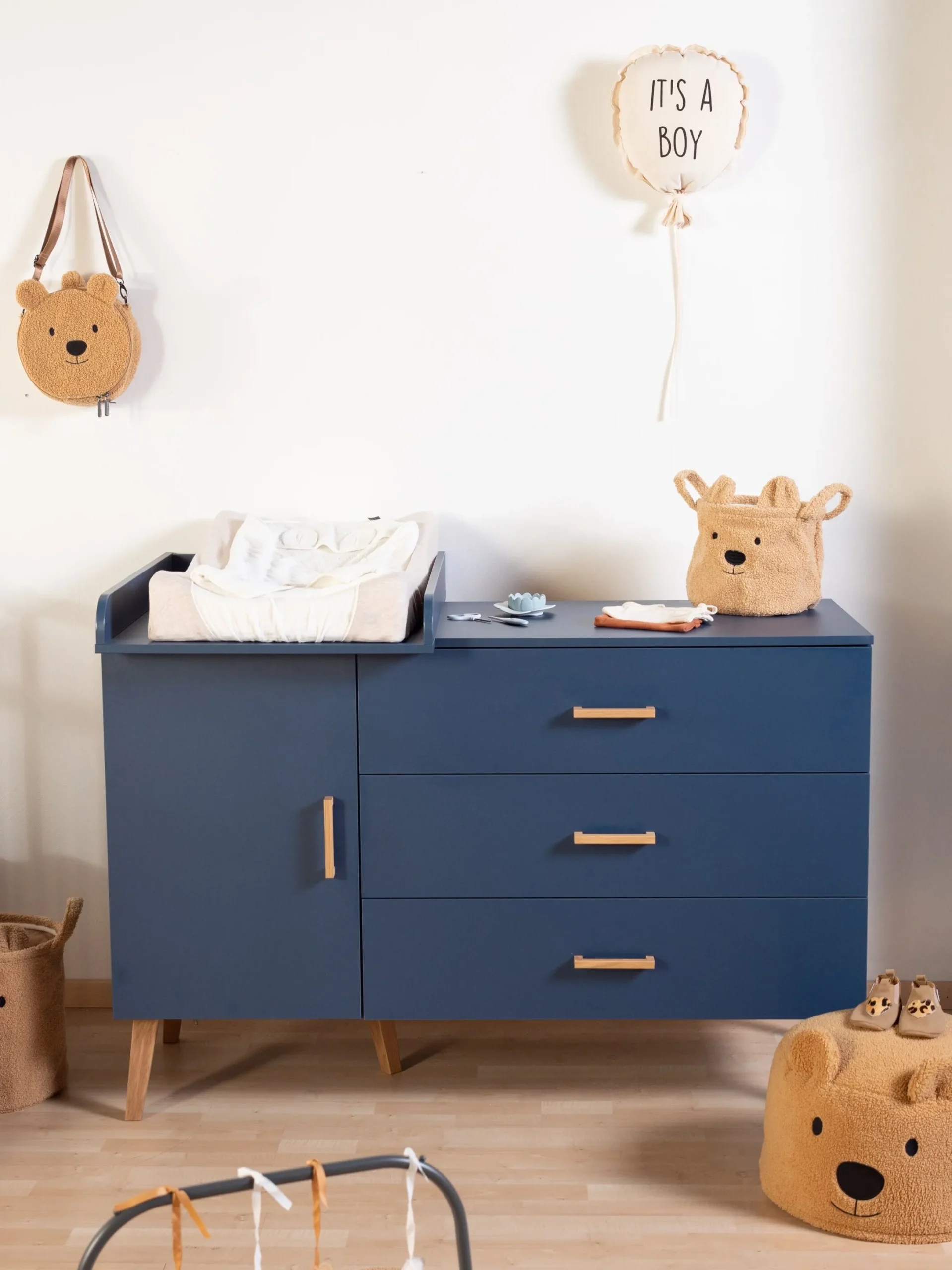 Childhome Paniers De Rangement-Panier De Rangement - 30x30x30 Cm - Teddy - Brun