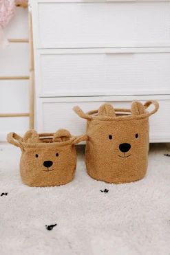 Childhome Paniers De Rangement-Panier De Rangement - 25x20x20 Cm - Teddy - Brun