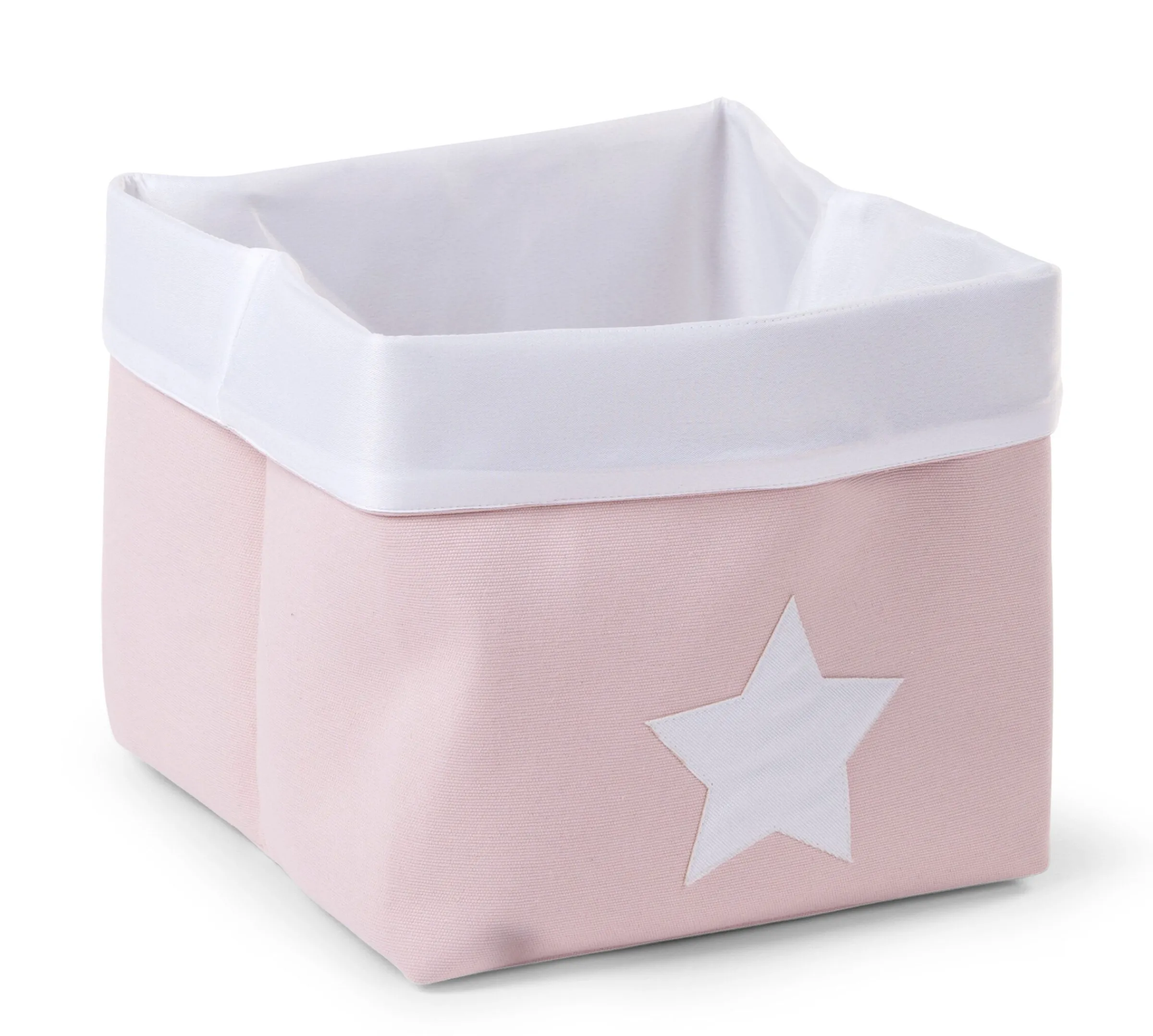 Childhome Paniers De Rangement-Panier De Rangement - 32x32x29 Cm - Toile - Rose Tendre Blan
