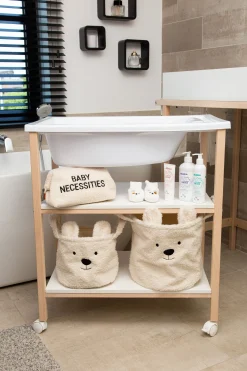 Childhome Paniers De Rangement-Panier De Rangement - 30x30x30 Cm - Teddy - Ecru
