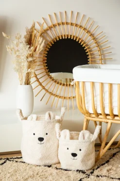 Childhome Paniers De Rangement-Panier De Rangement - 30x30x30 Cm - Teddy - Ecru
