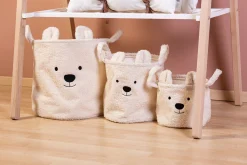 Childhome Paniers De Rangement-Panier De Rangement - 30x30x30 Cm - Teddy - Ecru
