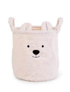 Childhome Paniers De Rangement-Panier De Rangement - 30x30x30 Cm - Teddy - Ecru