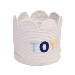 Childhome Paniers De Rangement-Panier fleur - 30x30x30cm - Corde De Coton - Ecru
