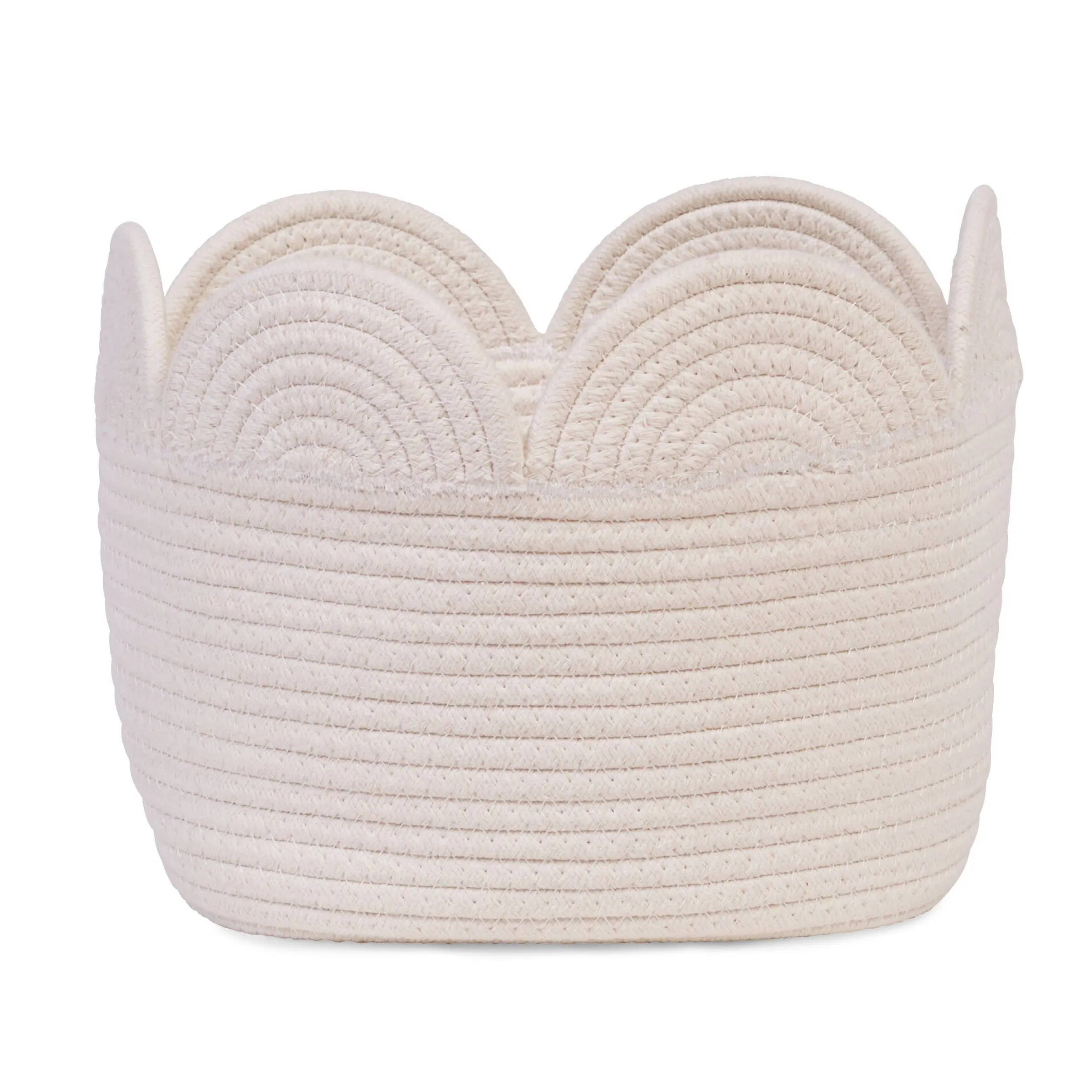 Childhome Paniers De Rangement-Panier fleur - 30x20x15CM - Corde De Coton - Ecru