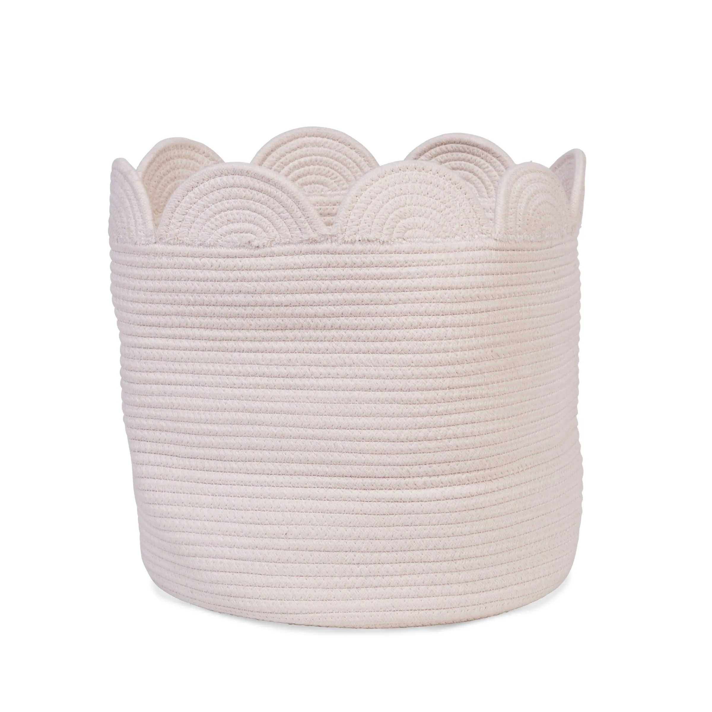 Childhome Paniers De Rangement-Panier fleur - 35x35x35cm- Corde De Coton - Ecru