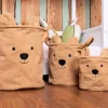 Childhome Paniers De Rangement-Paniers Teddy - Set De 3 - Beige