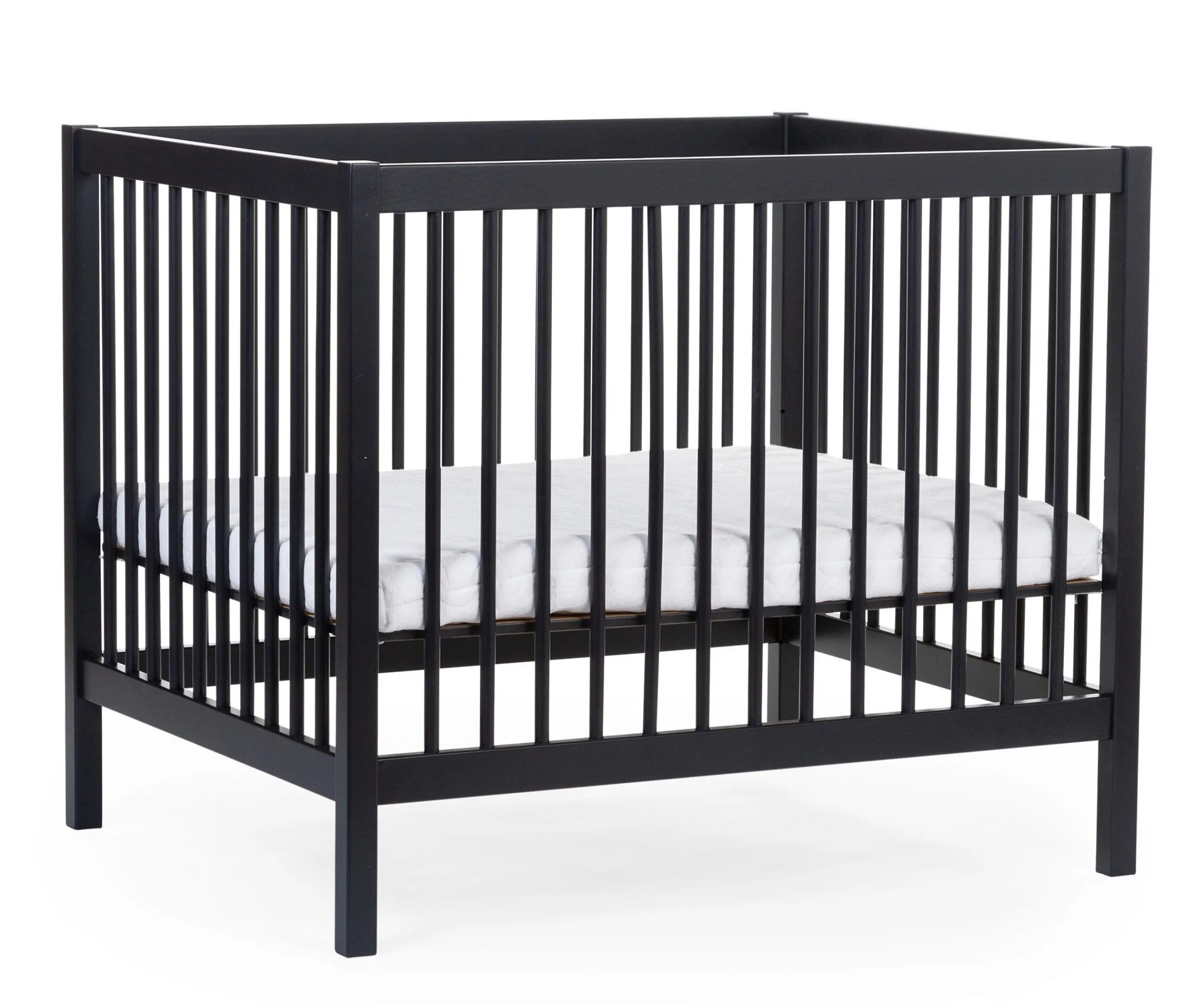 Childhome Parcs-Parc 97 + Roues - 95x75 Cm - Bois - Noir