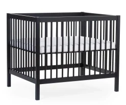 Childhome Parcs-Parc 97 + Roues - 95x75 Cm - Bois - Noir