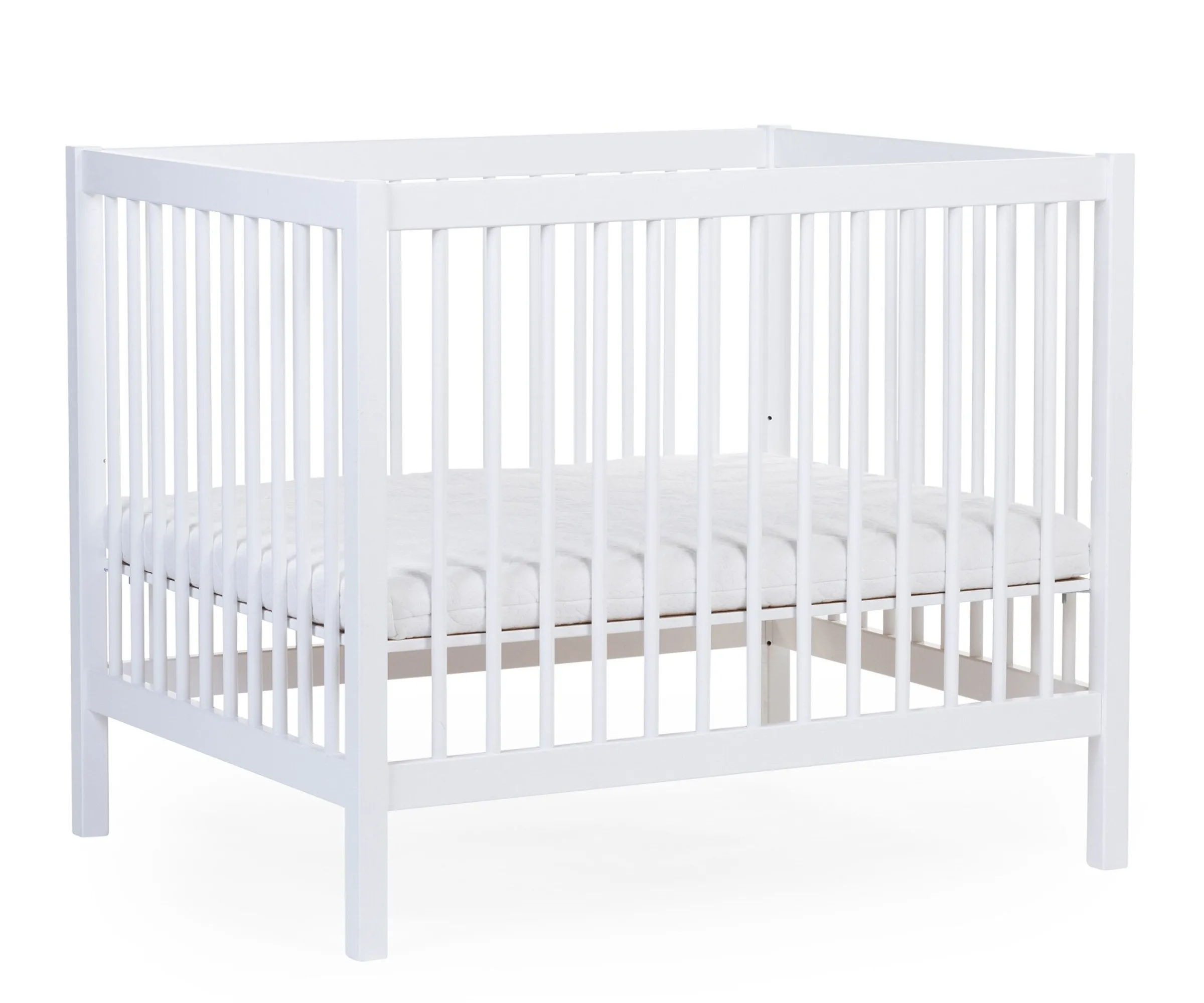 Childhome Parcs-Parc 97 + Roues - 95x75 Cm - Bois - Blanc