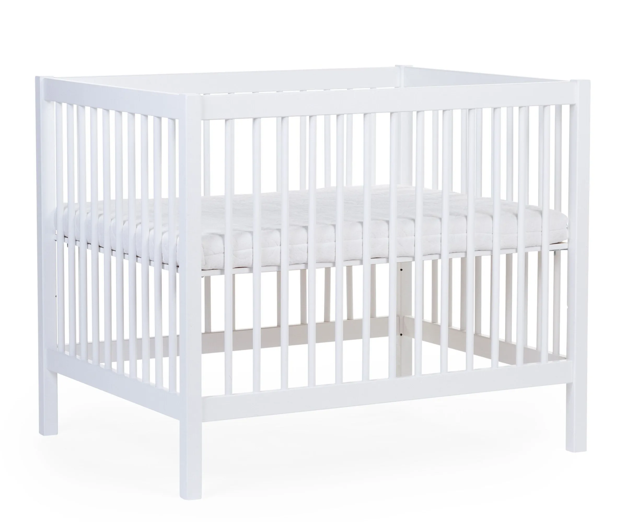Childhome Parcs-Parc 97 + Roues - 95x75 Cm - Bois - Blanc