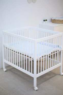 Childhome Parcs-Parc 97 + Roues - 95x75 Cm - Bois - Blanc