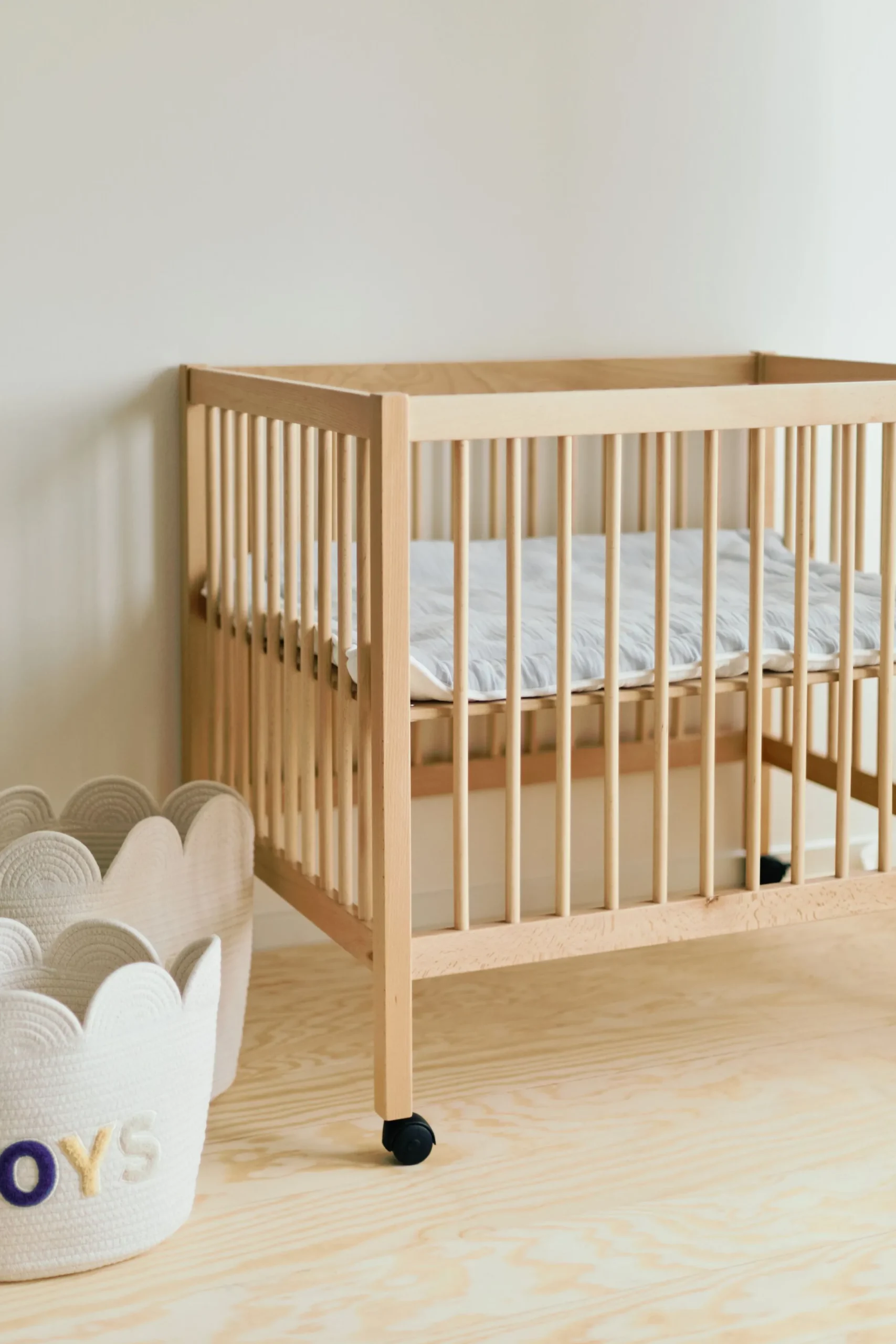 Childhome Parcs-Parc 97 + Roues - 95x75 Cm - Bois - Naturel