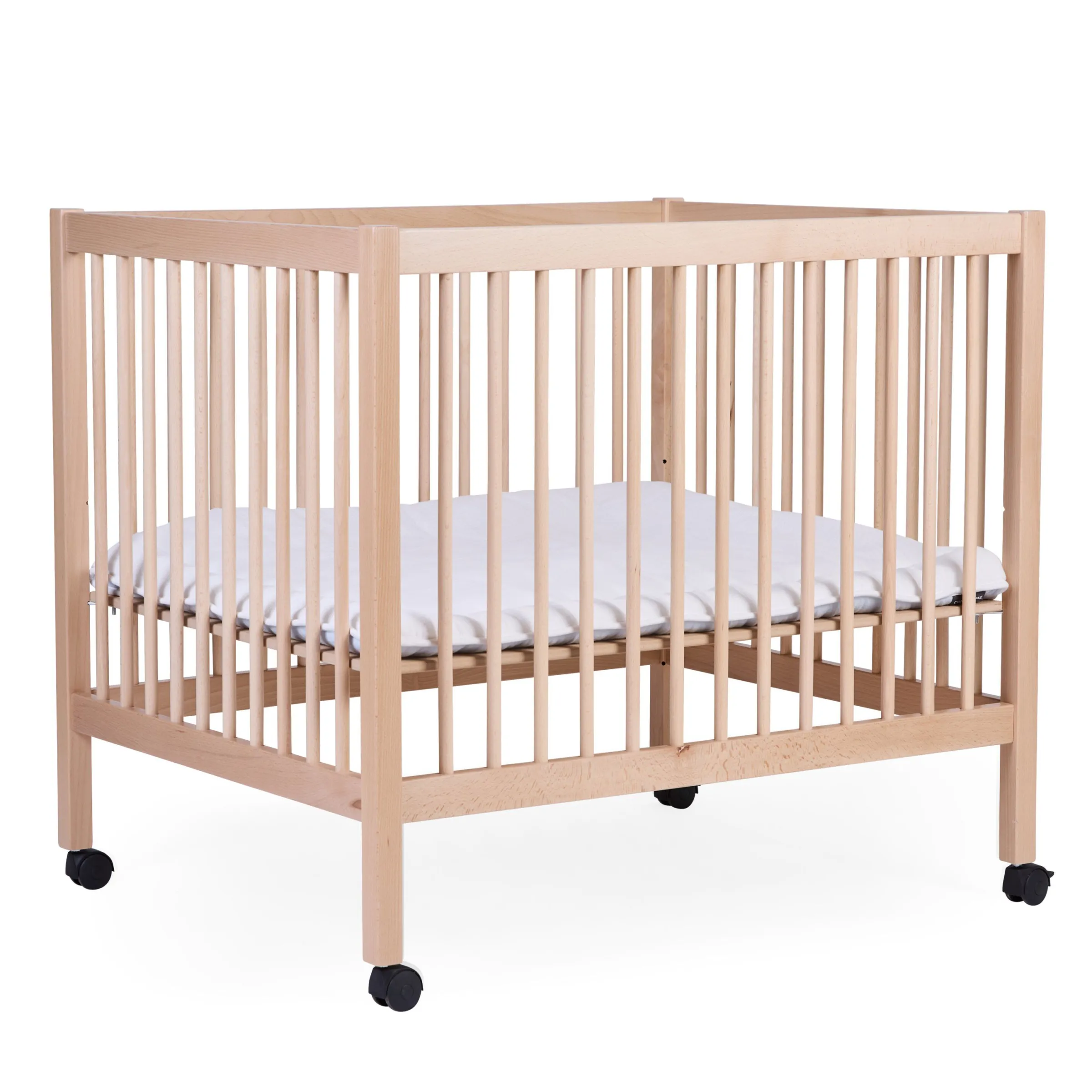 Childhome Parcs-Parc 97 + Roues - 95x75 Cm - Bois - Naturel