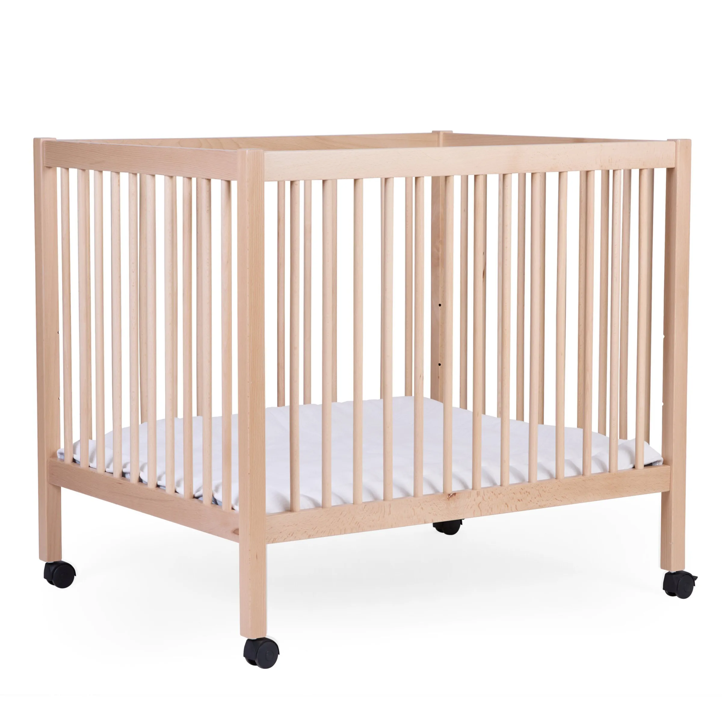 Childhome Parcs-Parc 97 + Roues - 95x75 Cm - Bois - Naturel