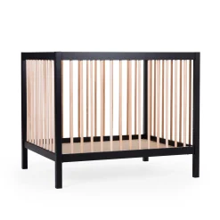 Childhome Parcs-Parc 97 + Roues - 95x75 Cm - Bois - Noir / Naturel