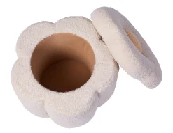 Childhome Paniers De Rangement-Pouf + Coffre à jouets Fleur blanc cassé
