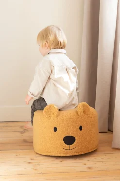 Childhome Chaises Enfants-Pouf Teddy marron