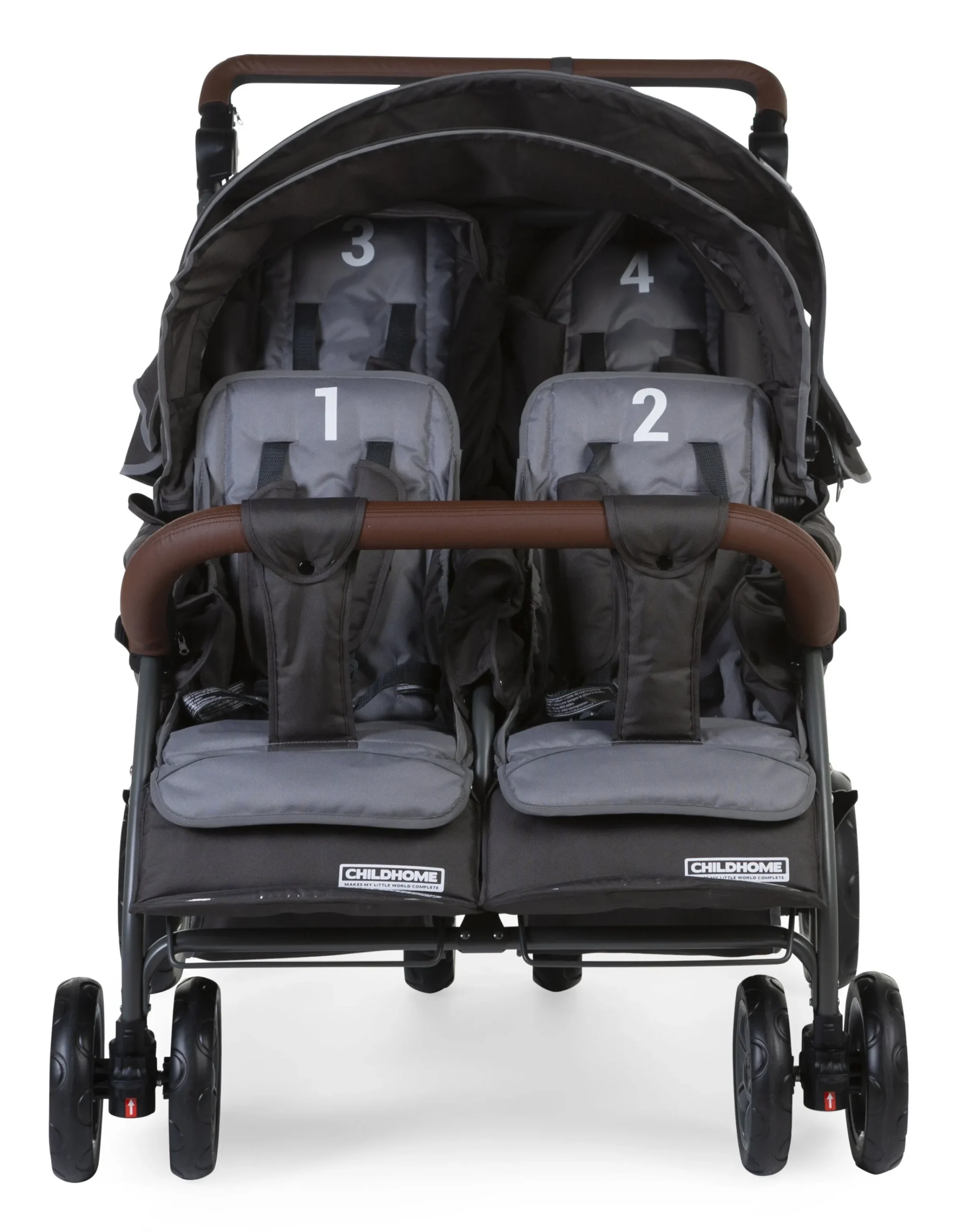 Childhome Poussettes Multi Places-Poussette Quadruple anthracite