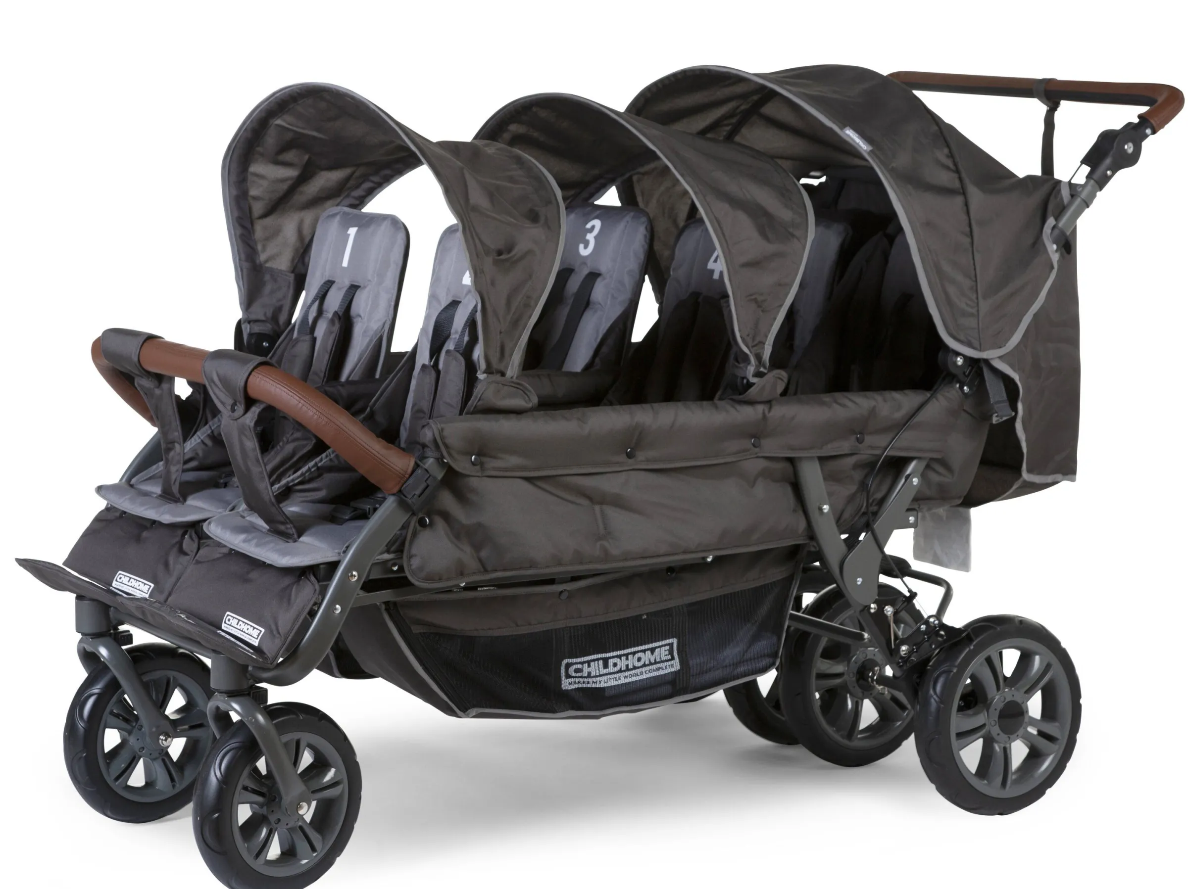 Childhome Poussettes Multi Places-Poussette Sixplaces anthracite