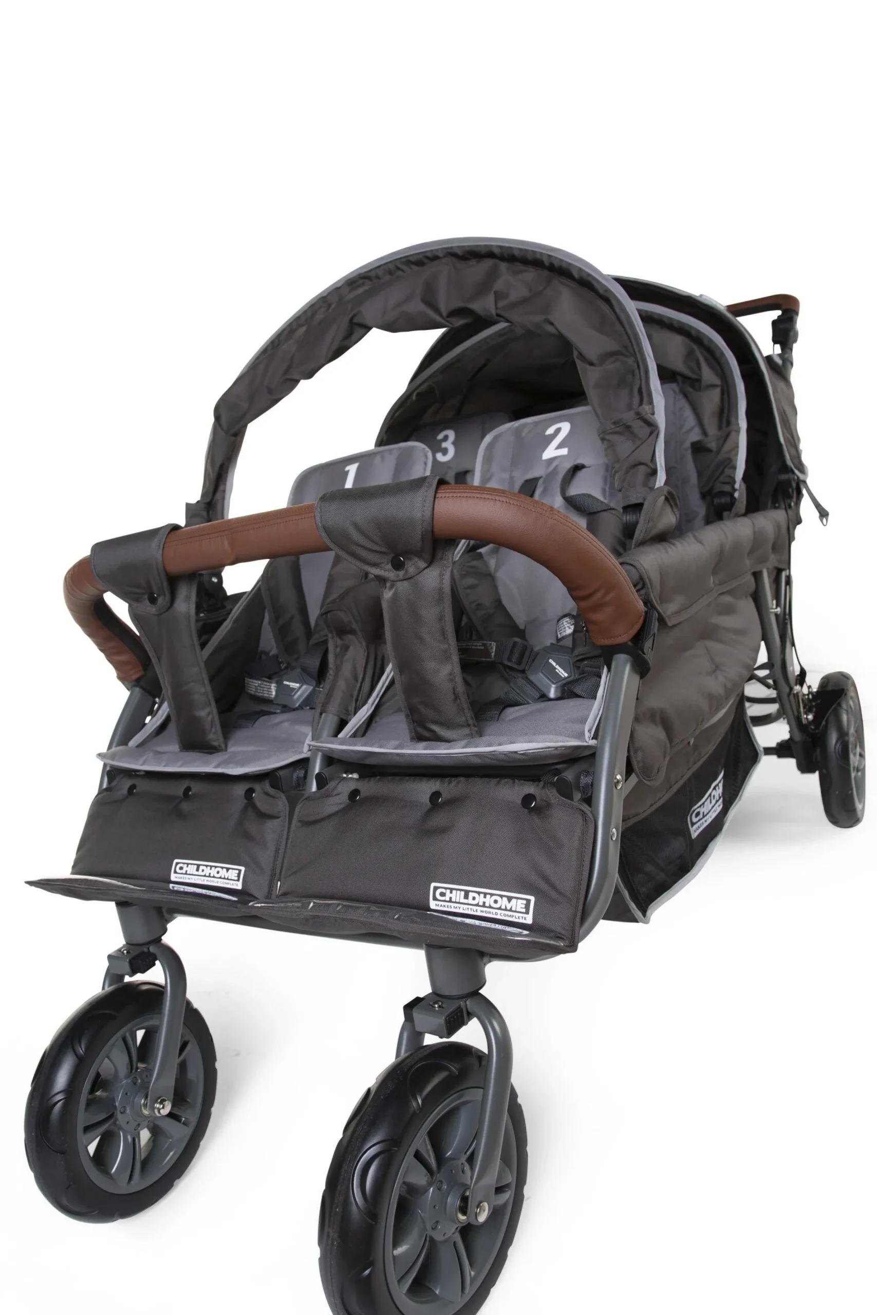 Childhome Poussettes Multi Places-Poussette Sixplaces anthracite