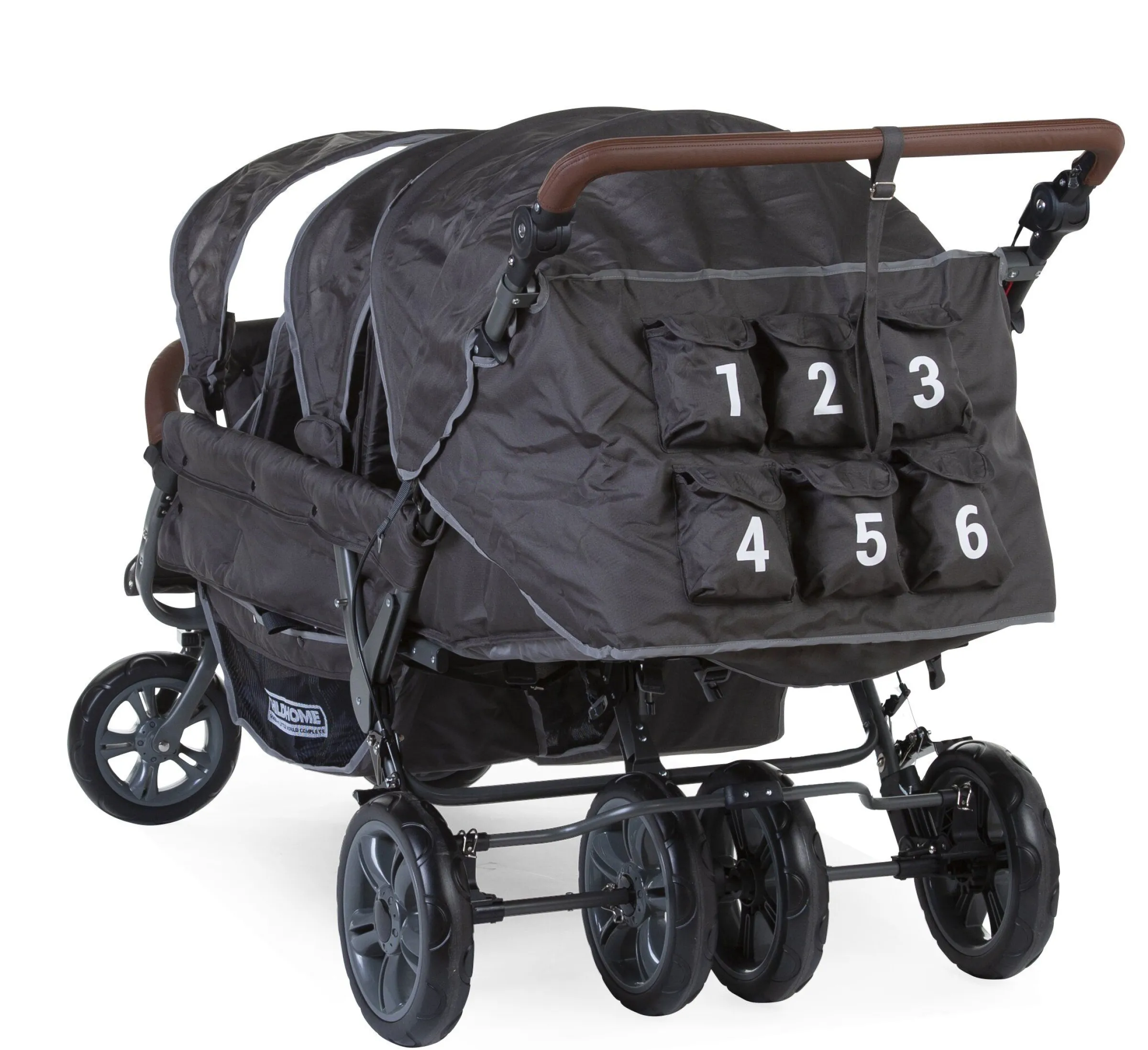 Childhome Poussettes Multi Places-Poussette Sixplaces anthracite