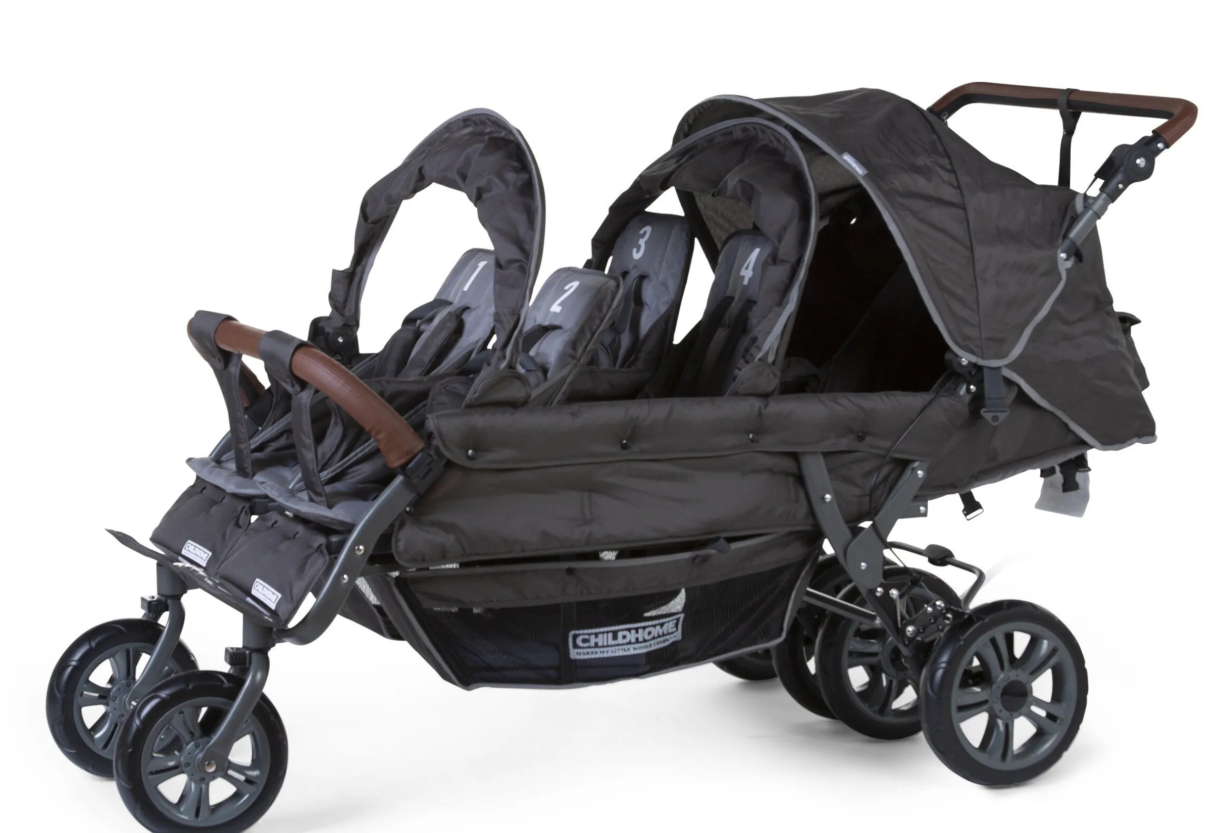 Childhome Poussettes Multi Places-Poussette Sixplaces anthracite