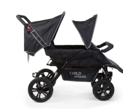 Childhome Poussettes Multi Places-Poussette Two By Two noir