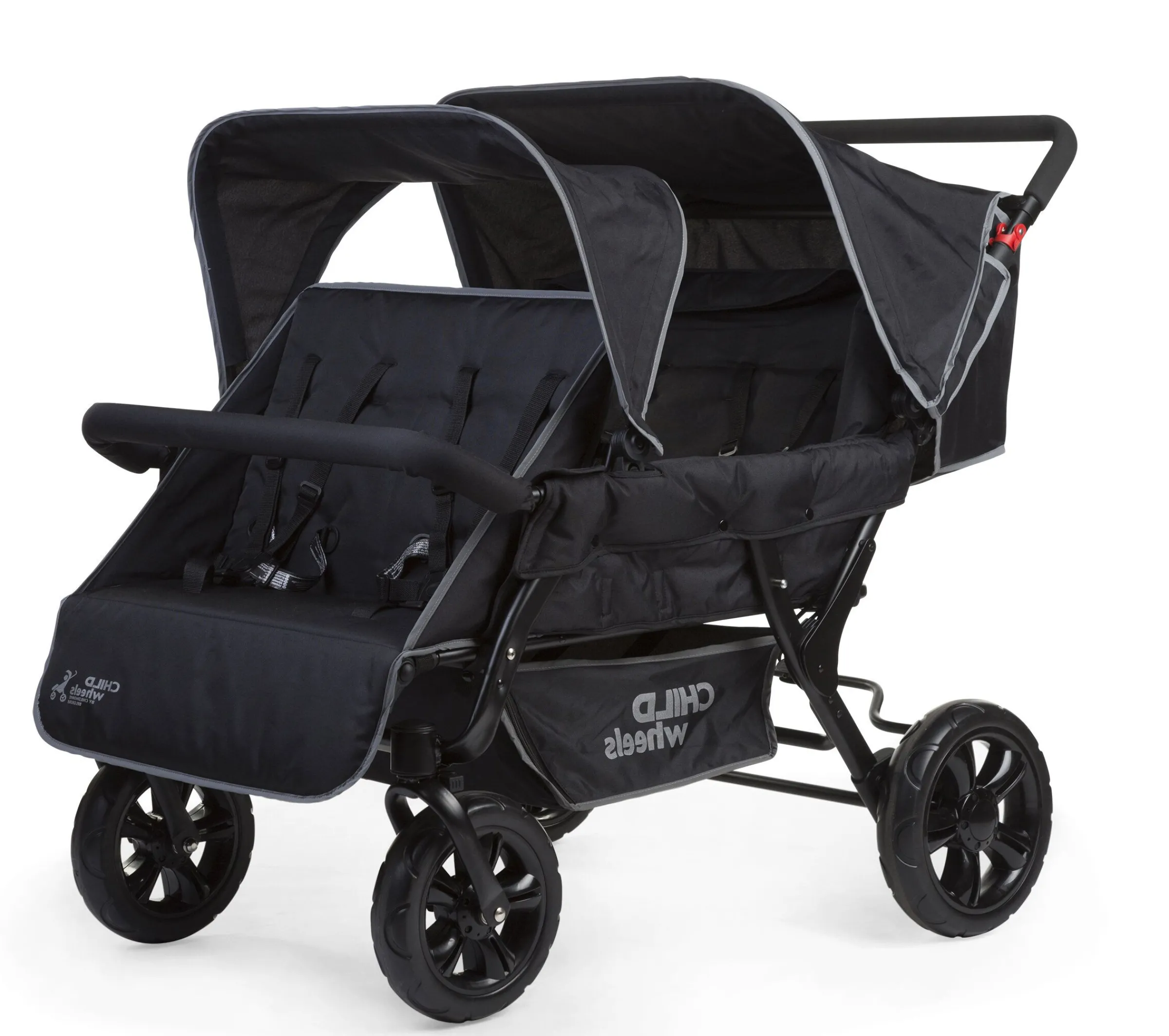 Childhome Poussettes Multi Places-Poussette Two By Two noir
