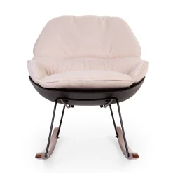 Childhome Fauteuils À Bascule-Rocking Chaise A Bascule Lounge - Noir/Ecru