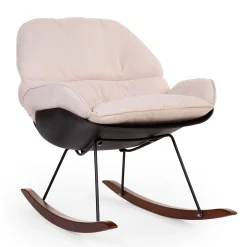 Childhome Fauteuils À Bascule-Rocking Chaise A Bascule Lounge - Noir/Ecru