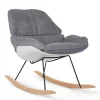 Childhome Fauteuils À Bascule-Rocking Chaise A Bascule Lounge - Blanc Gris