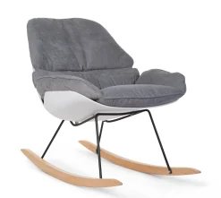 Childhome Fauteuils À Bascule-Rocking Chaise A Bascule Lounge - Blanc Gris