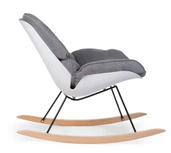 Childhome Fauteuils À Bascule-Rocking Chaise A Bascule Lounge - Blanc Gris
