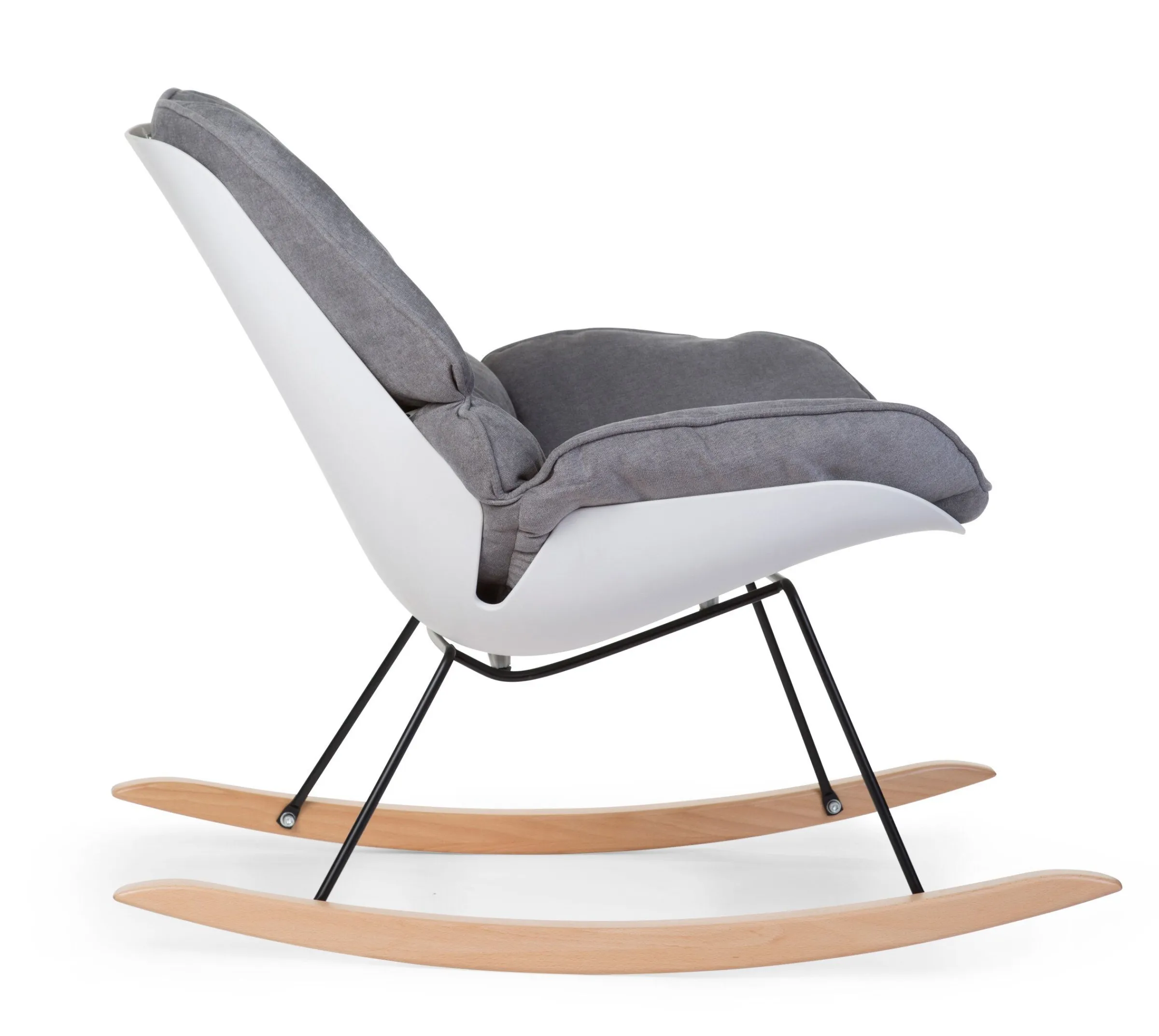 Childhome Fauteuils À Bascule-Rocking Chaise A Bascule Lounge - Blanc Gris