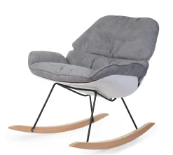 Childhome Fauteuils À Bascule-Rocking Chaise A Bascule Lounge - Blanc Gris
