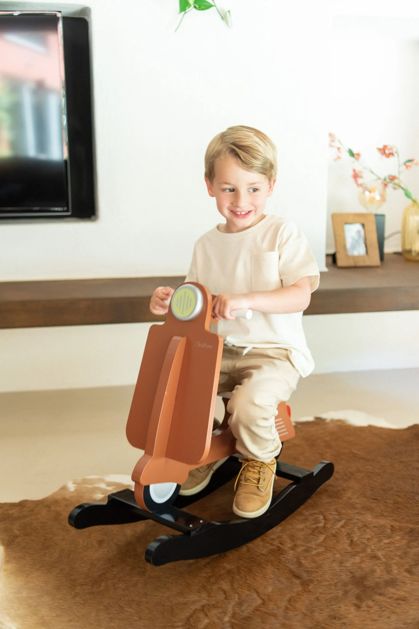 Childhome Jouets À Bascule-Scooter A Bascule - MDF - Rouille Noir