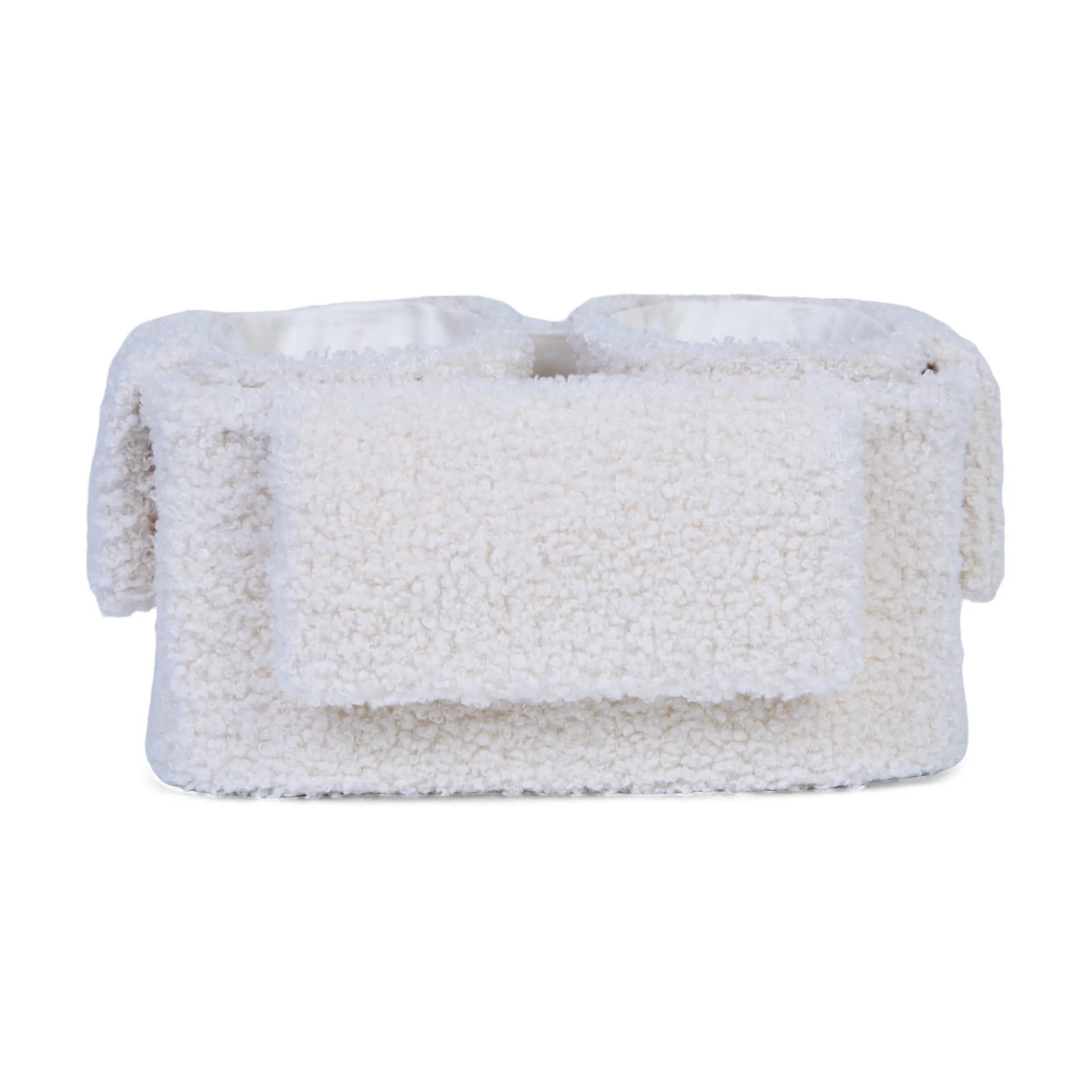 Childhome Paniers De Rangement-Set Van 3 Hangmandjes - 21x14x10 Cm + 14x10x10 Cm - Teddy Ecru
