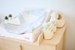 Childhome Paniers De Rangement-Set Van 3 Hangmandjes - 21x14x10 Cm + 14x10x10 Cm - Teddy Ecru