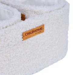 Childhome Paniers De Rangement-Set Van 3 Hangmandjes - 21x14x10 Cm + 14x10x10 Cm - Teddy Ecru
