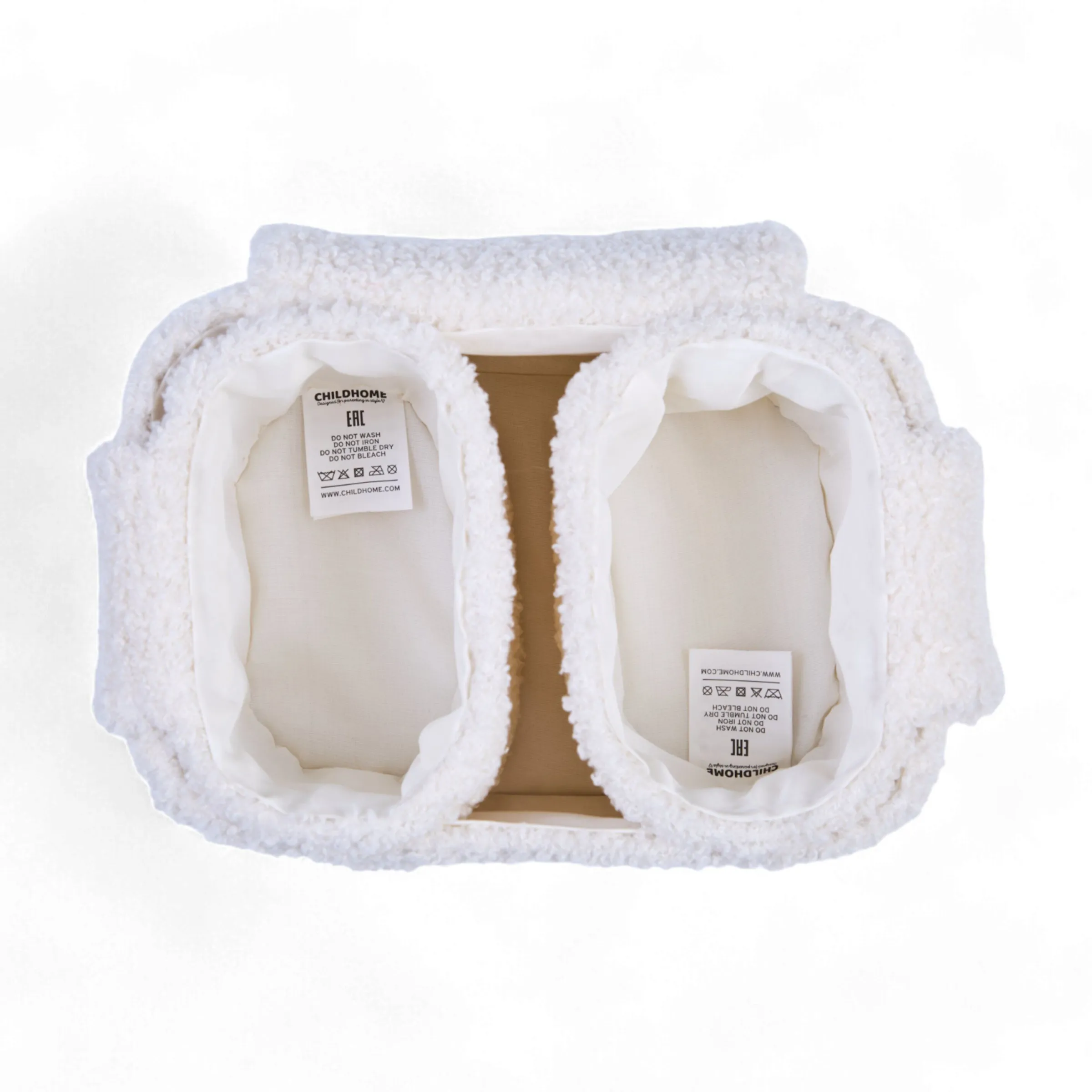 Childhome Paniers De Rangement-Set Van 3 Hangmandjes - 21x14x10 Cm + 14x10x10 Cm - Teddy Ecru