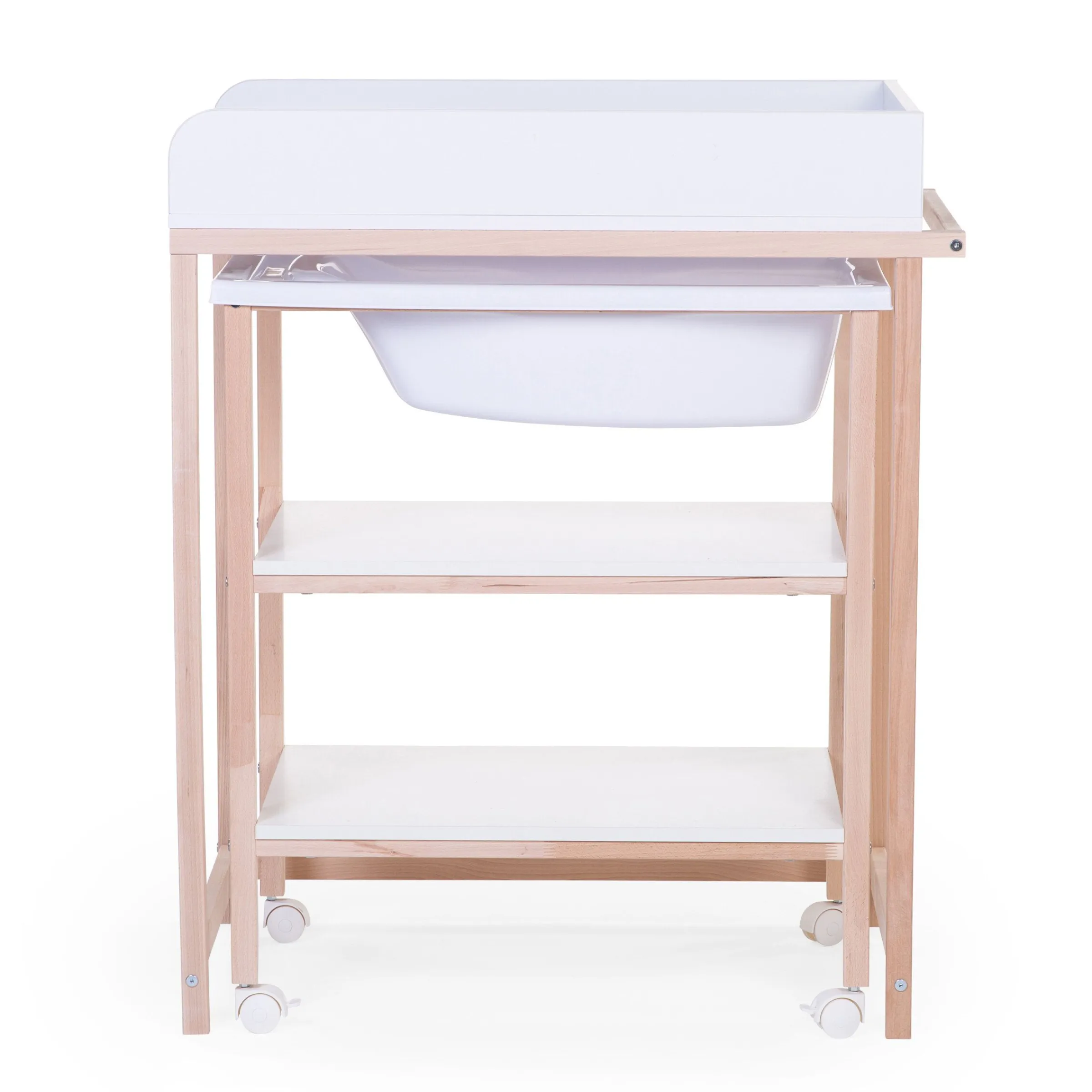 Childhome Tables À Langer-Table à langer baignoire naturel blanc