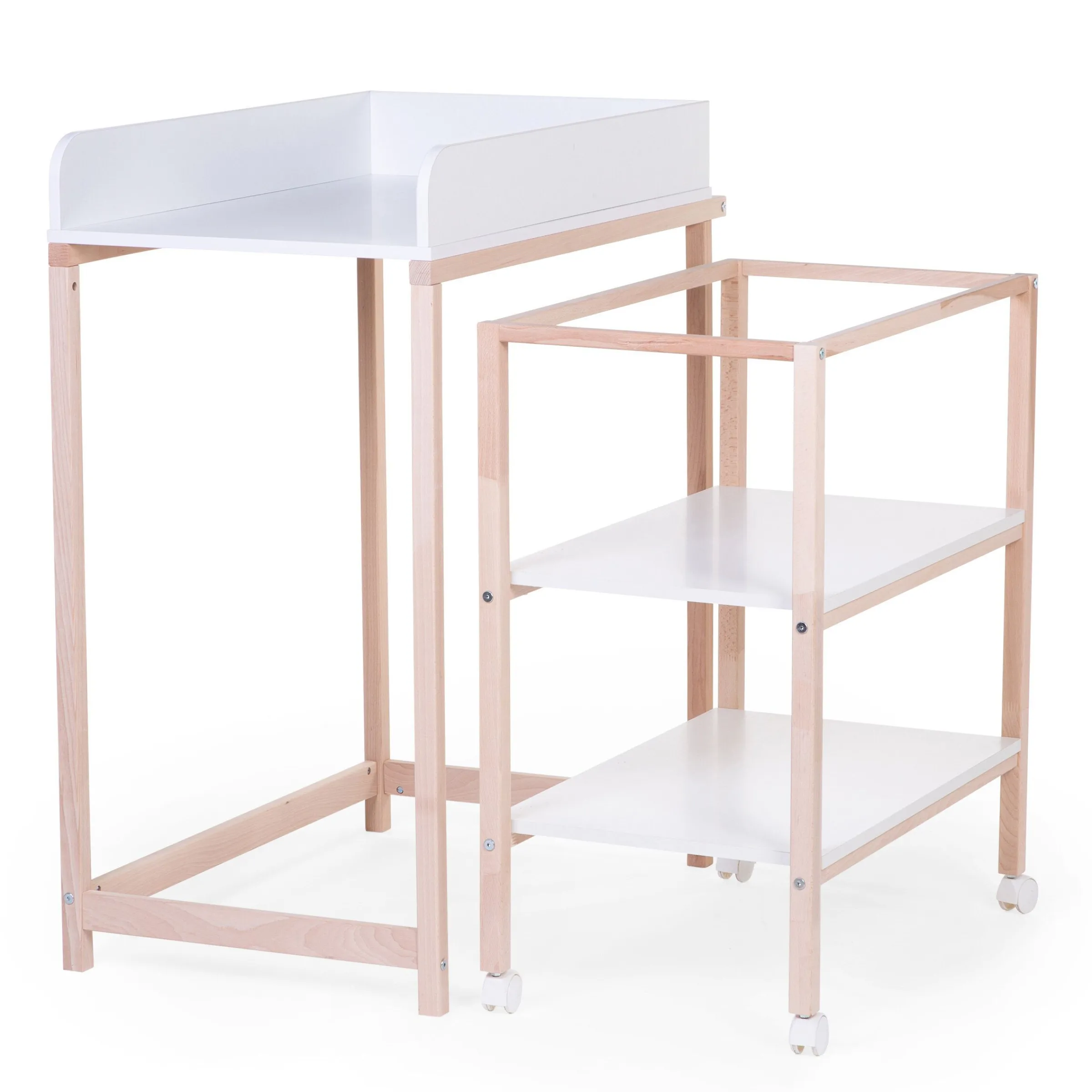 Childhome Tables À Langer-Table à langer baignoire naturel blanc