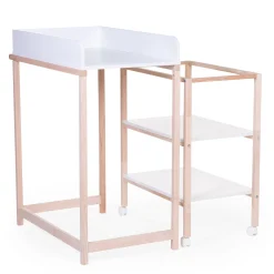 Childhome Tables À Langer-Table à langer baignoire naturel blanc