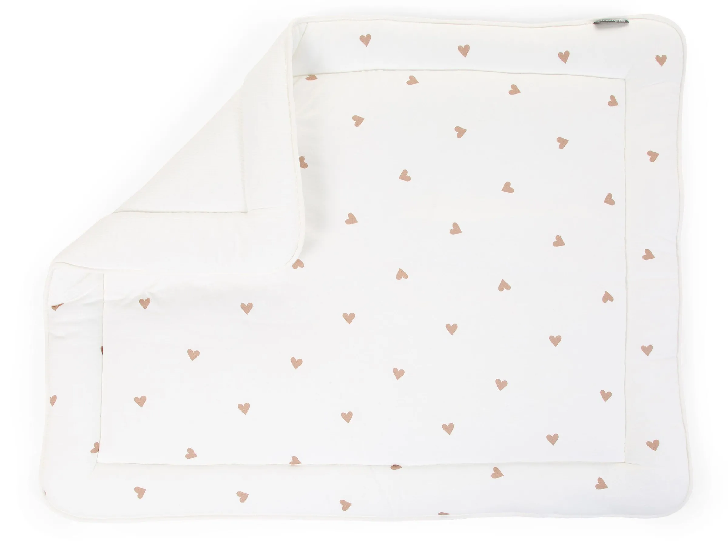 Childhome Tapis Parc-Tapis De Parc - 75x95 Cm - Jersey + Mousseline - Hearts