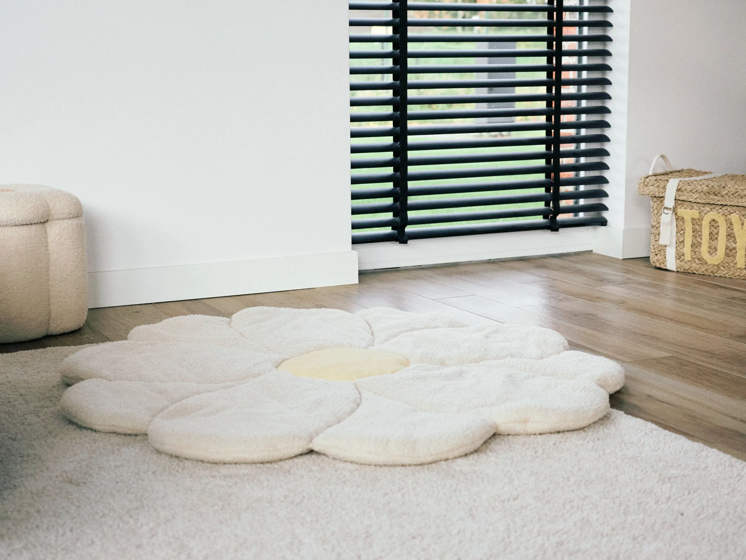 Childhome Tapis D'éveil-Tapis d’éveil 110cm Fleur blanc cassé