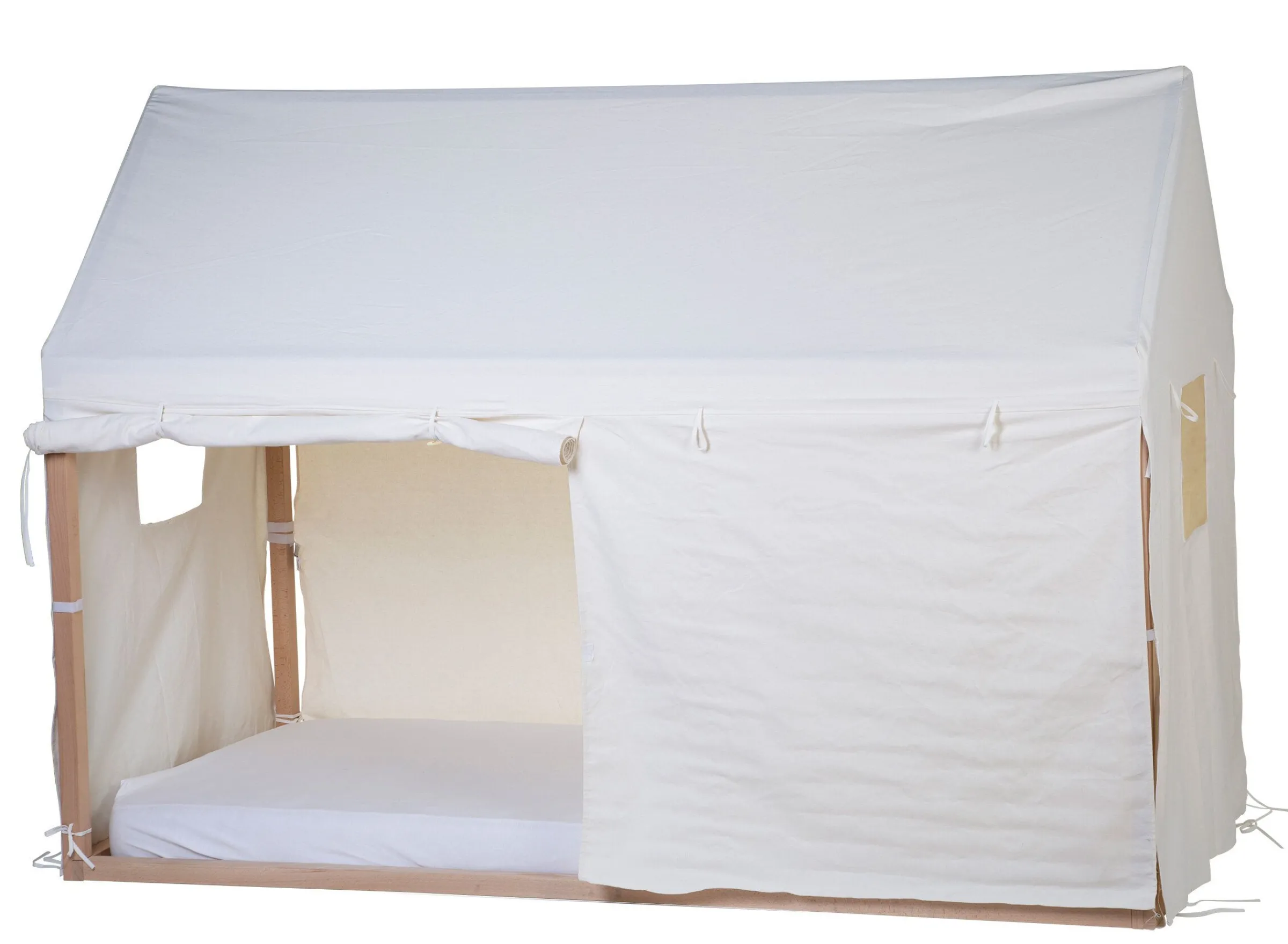 Childhome Accessoires|Tipi-Toile Pour Lit Cabane - 90x200 Cm - Blanc