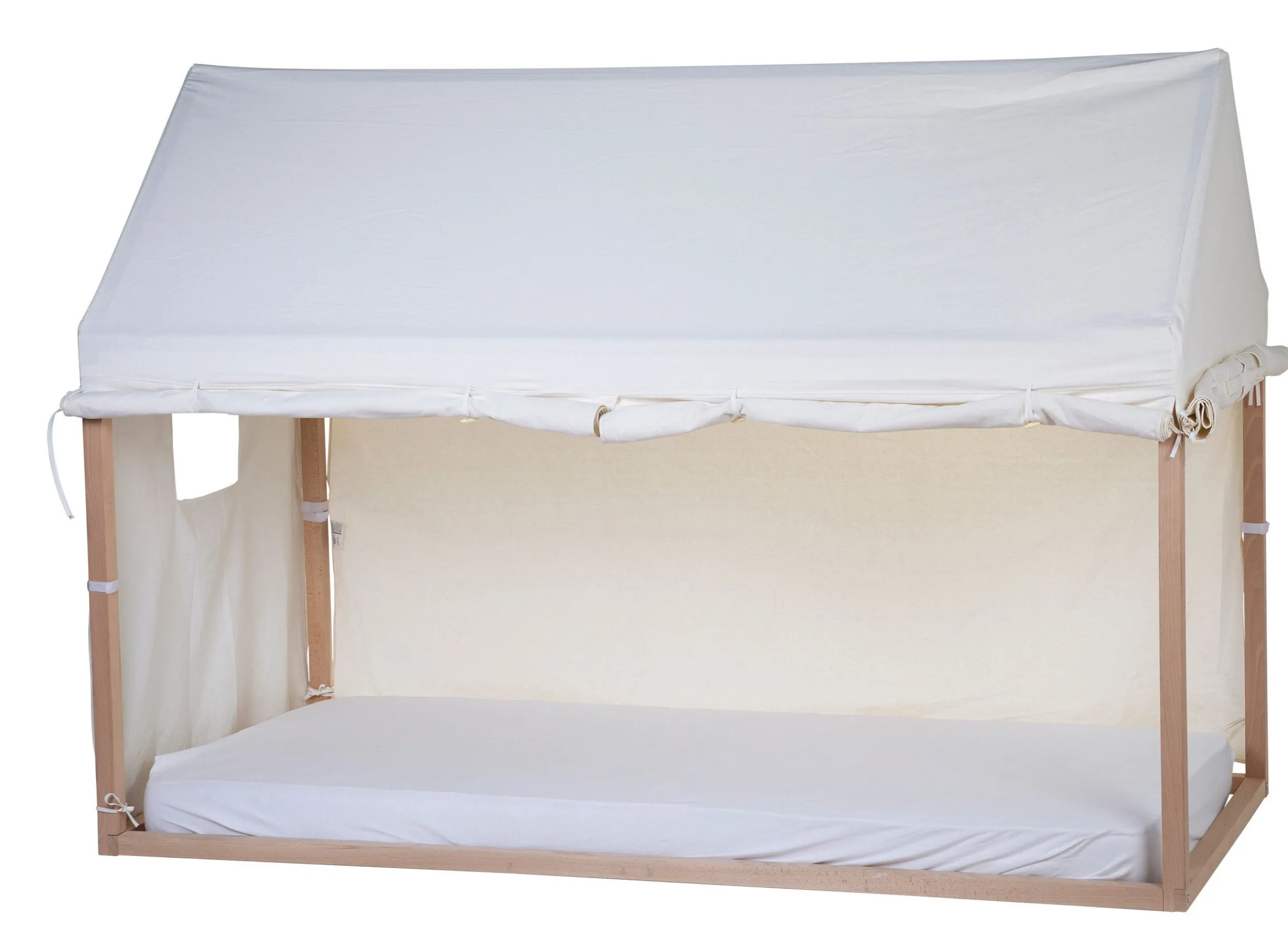Childhome Accessoires|Tipi-Toile Pour Lit Cabane - 90x200 Cm - Blanc