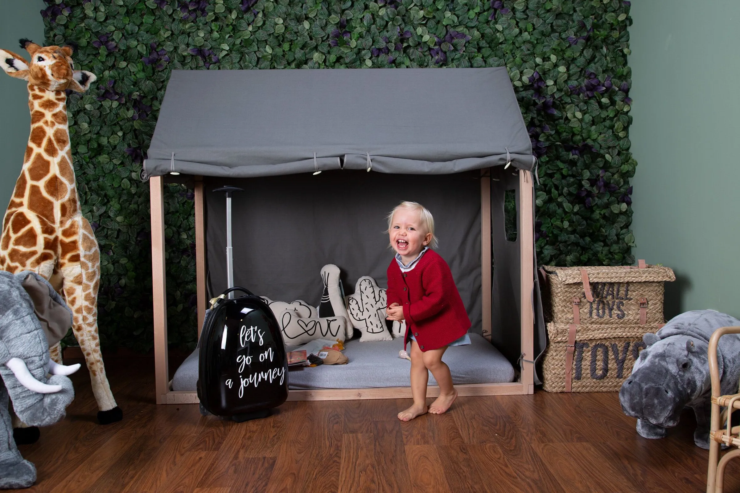 Childhome Accessoires|Tipi-Toile Pour Lit Cabane - 70x140 Cm - Anthracite