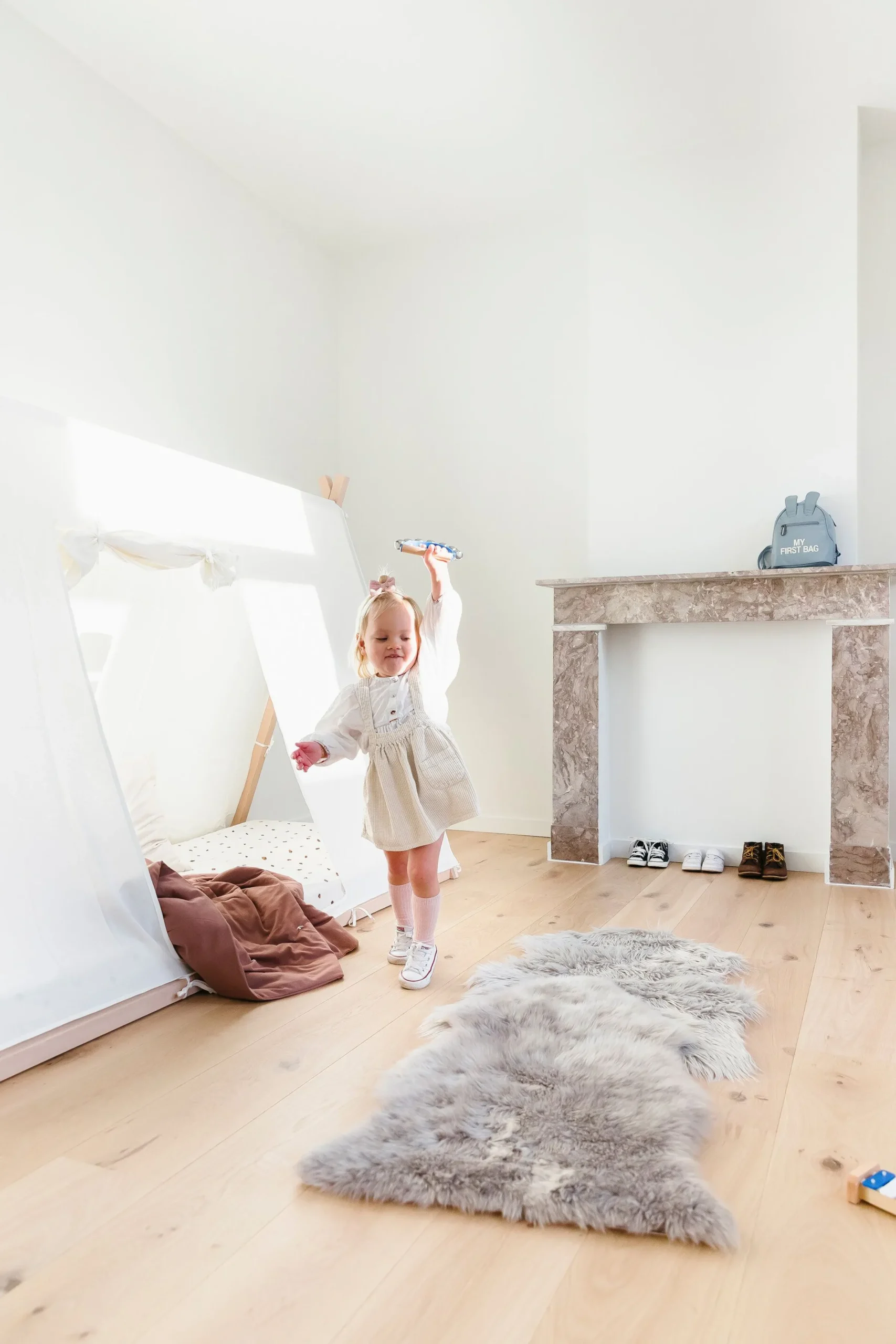 Childhome Accessoires|Tipi-Toile Pour Lit Tipi - 90x200 Cm - Blanc